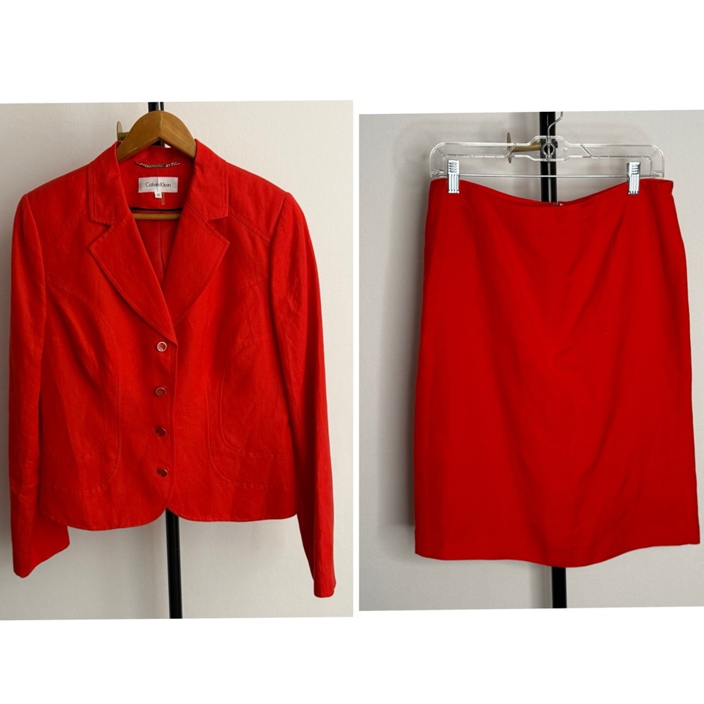 Calvin Klein Red Skirt Set 10p 12